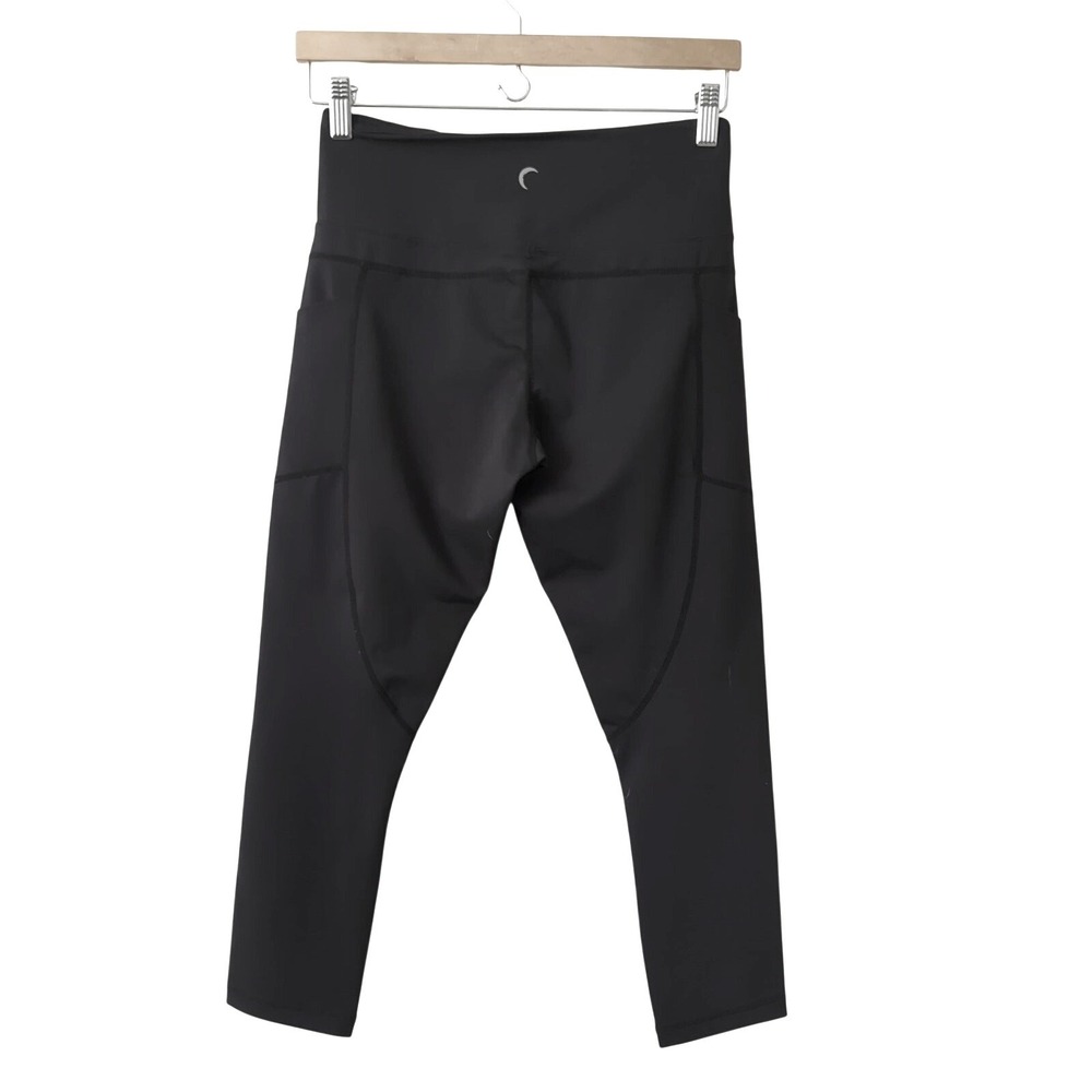 Zyia Active Leggings Size Medium Womens Cropped Black Athletic Yoga Pants EUC‎